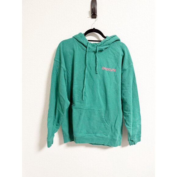 Coachtopia Printed Hoodie Long Sleeve Pullover Drawstring Fleece Green Large - Picture 3 of 7